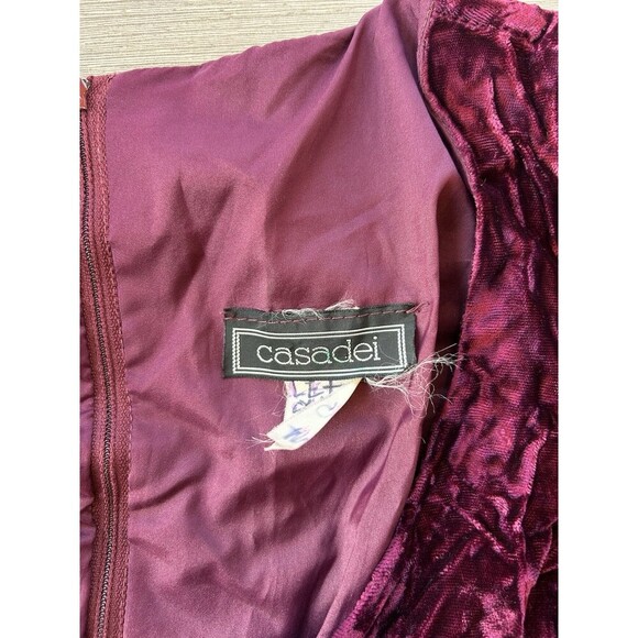 Vintage Casadei Velvet Victorian Edwardian Formal Dress Cosplay Red Purple - Picture 4 of 8